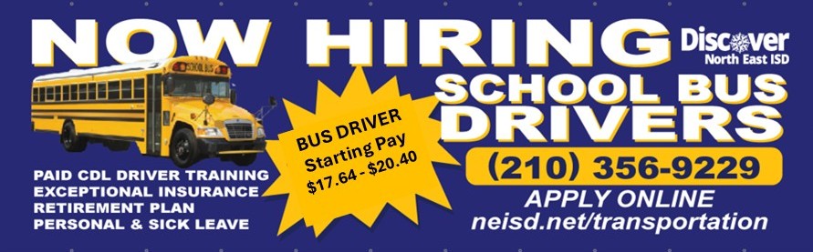 now hiring school bus drivers