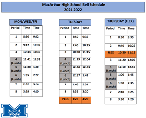 MacArthur Bell Schedule