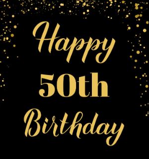  50th birthday sign