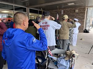 veterans saluting