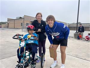 Giovanni with Mac baseball player