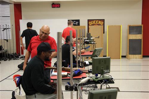 cadets working with marksmen 