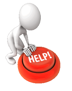 Person pushing red Help button 