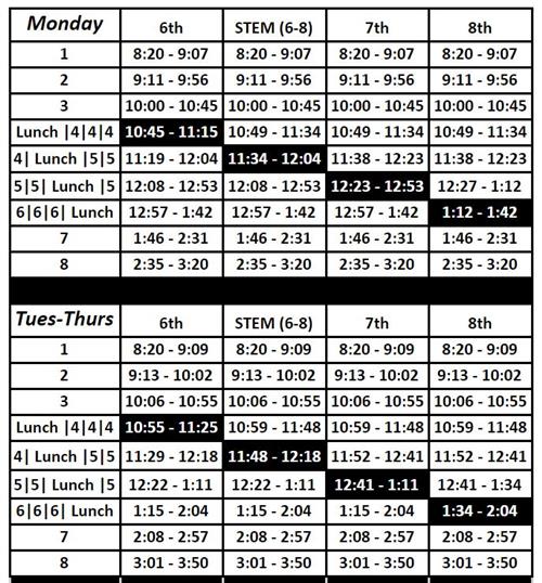School Schedule