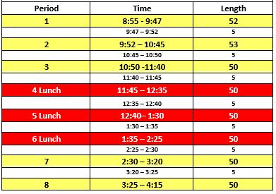 Regular Bell Schedule 